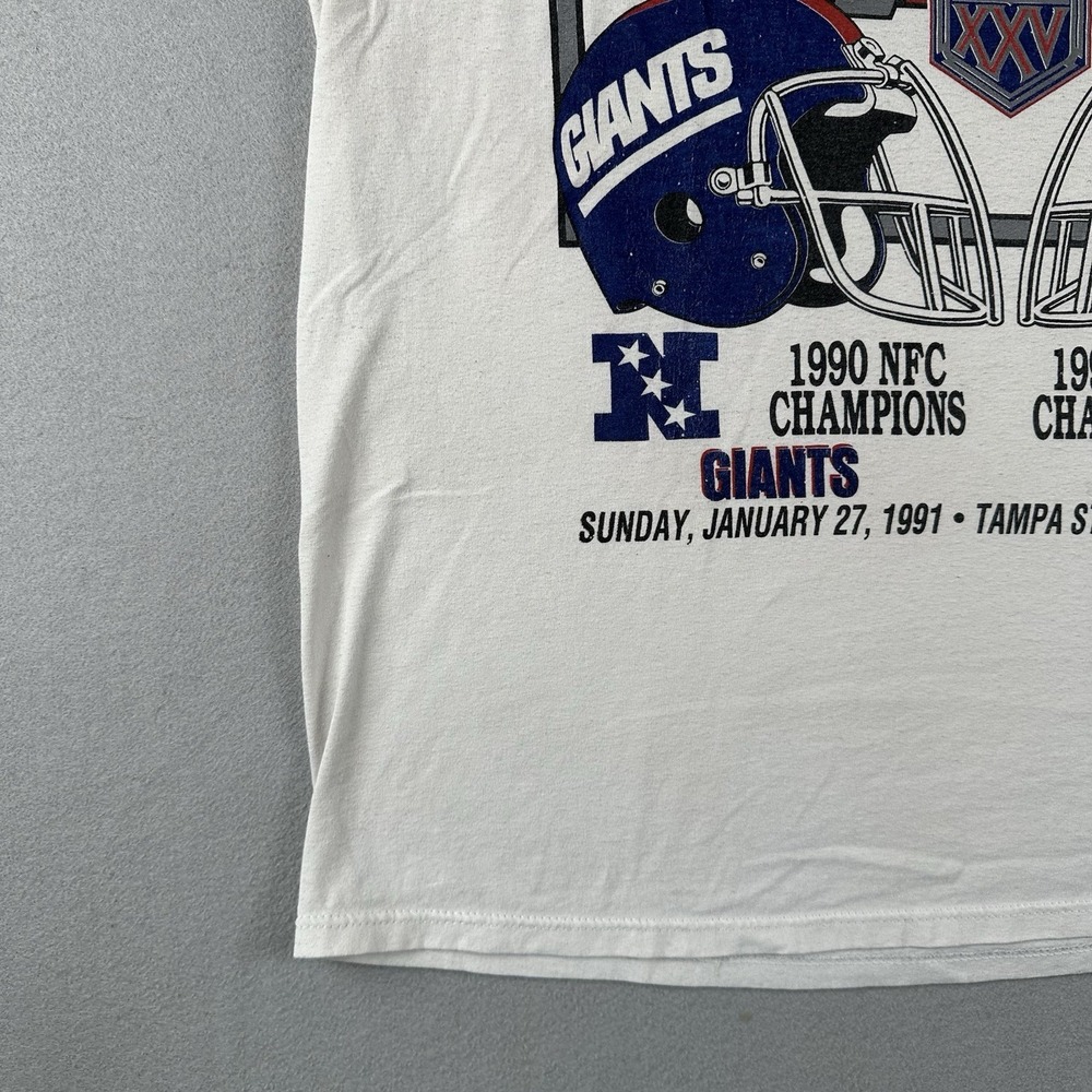 Vtg 90s Buffalo Bills Super Bowl Shirt Men's XL Giants XXV Football Helmet 1991 - Picture 11 of 16